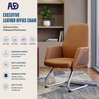Chaise de bureau de direction de luxe moderne à dossier haut en cuir PU, ergonomique, réglable, pivotante, avec base chromée et roulettes, pour bureau à domicile et chambre