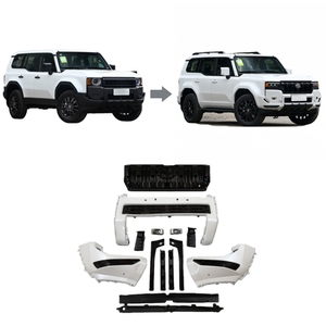 Kit carrosserie sport blanc brillant pour Toyota <span class=keywords><strong>Prado</strong></span> LC250 BX TX WX 2024-2025, pare-chocs avant avec lèvre avant, calandre centrale, ailes latérales - Product Image 1
