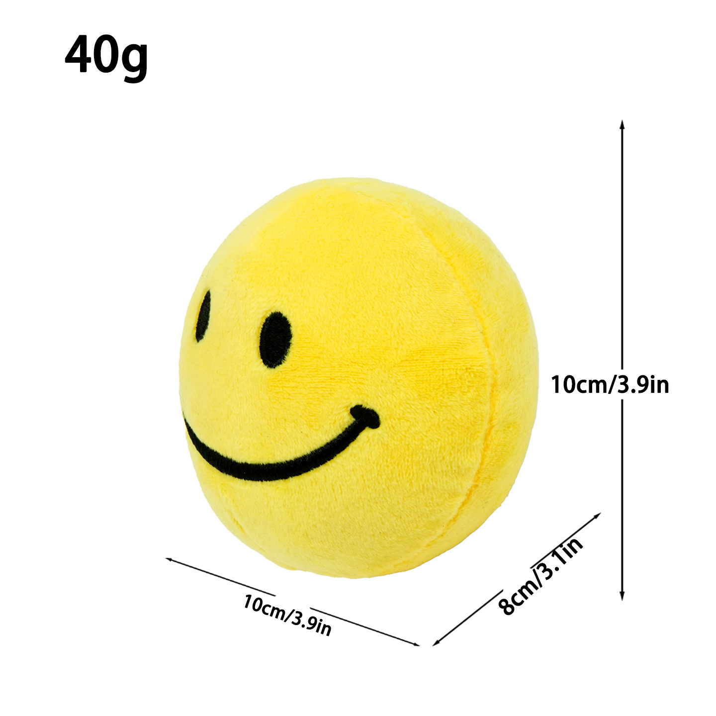 Balle anti-stress jaune smiley