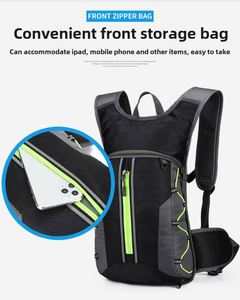 Sac de vélo d'extérieur personnalisable avec logo, sac à dos à double bandoulière avec bande réfléchissante pour casques de vélo - Product Image 4