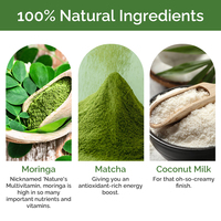 Poudre de Matcha de Qualité Cérémoniale OEM Saveur Lait de Coco, Mélange Superalimentaire Matcha Latte avec Moringa