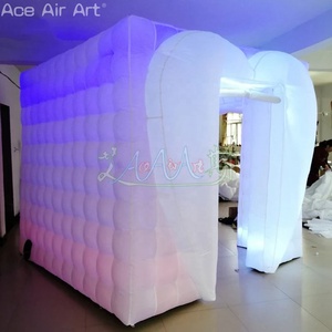 Inflatable LED-Lighted Heartเซลฟี่บูธสําหรับงานแต่งงานLove Photo Booth Air BlowerวัสดุOxfordเต็นท์<span class=keywords><strong>เช่า</strong></span>รุ่น - Product Image 4