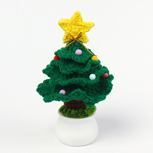 Crochet Arbre De Noël Pot En Gros Tissé À La <span class=keywords><strong>Main</strong></span> Pot De Fleur Amigurumi Voiture Suspendus Décorations Nouvel <span class=keywords><strong>An</strong></span> <span class=keywords><strong>Cadeau</strong></span> pour Tous - Product Image 4