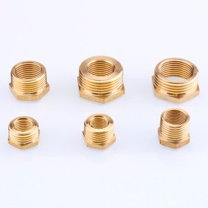 <span class=keywords><strong>Brass</strong></span> Reducer Hex ỐNg Lót giảm đúc ống lắp 1/2 "NPT Nam x 3/8" NPT Nữ adapter - Product Image 3