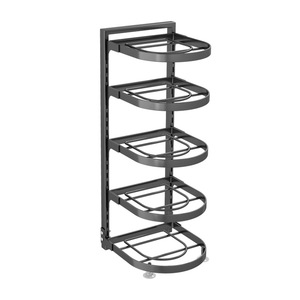 Sea Shark <b>Kitchen</b> <b>Storage</b> Rack Carbon Steel Round Multi Tiered Sink Pot Rack Adjustable Height For Cookware <b>Storage</b> - Product Image 2