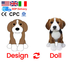 Logotipo personalizado Mini Kawaii Mini Dog Stuffed Animal Dolls Bonito Dos Desenhos Animados De Pelúcia Presente De Natal Brinquedo Vestindo Roupas - Product Image 2