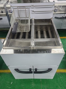 Friteuse professionnelle à gaz double bac avec contrôle de température - Friteuse à gaz sécurisée Campbon.ZH-4GF-2 - Product Image 4