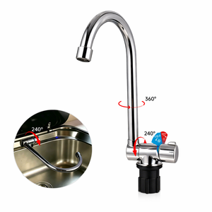 Robinet d'eau chaude et froide pliable pour <span class=keywords><strong>camping</strong></span>-<span class=keywords><strong>car</strong></span>, en acier inoxydable, rotatif et pliable, pour évier de caravane, <span class=keywords><strong>camping</strong></span>-<span class=keywords><strong>car</strong></span>, cuisine - Product Image 1