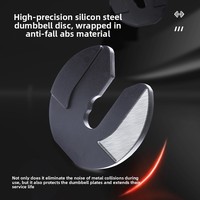 Haltères réglables pour hommes, équipement de fitness pour l'entraînement des muscles des bras à domicile, ensemble d'haltères électroplaqués pour usage commercial