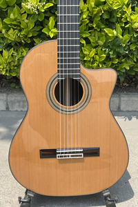 Aiersi Brand High Quality Wholesale All Solid Cedar <b>Top</b> High Gloss Cutaway Classic Guitar for Music Lovers - Product Image 4