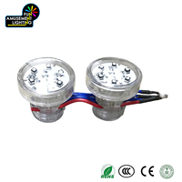 Vente en gros de lumières LED programmables RGB à 4 fils E14 AC24V DMX512 45 mm, indice de protection IP65, angle de 360°, pour parcs d'attractions