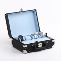 Ensemble de coffres et étuis de montre de luxe pour hommes Solution de stockage de qualité pour 4 montres avec plateau amovible
