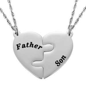 Offerta Speciale: Set di 2 Collane con Ciondolo a Cuore per Padre <span class=keywords><strong>e</strong></span> Figlia, Collana in Acciaio Inossidabile per Madre <span class=keywords><strong>e</strong></span> Figlio - Product Image 4