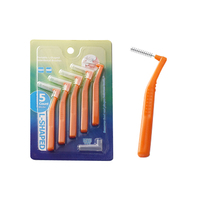 Cure-dents en plastique en nylon en forme de L brosse interdentaire brosse à dents pour enfants caractéristiques de fil d'acier inoxydable nettoyage des dents