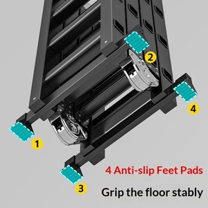 Scala Telescopica Verticale Retrattile in Metallo Personalizzata, Scala a Fisarmonica per Interni ed Esterni, Scala da Cucina Economica - Product Image 3