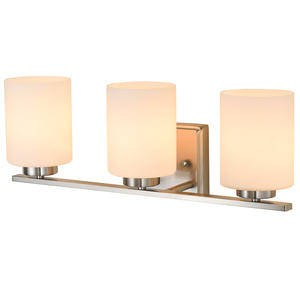 Luce di vanità calda del bagno del cromo di vetro bianco <span class=keywords><strong>3</strong></span>-Light della fabbrica - Product Image 2