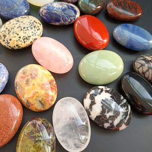 Piedras de Palma de ágata loca de cuarzo rosa de 4,5 cm, piedra de bolsillo de cristal Reiki decorativa pulida Natural para meditación - Product Image 2