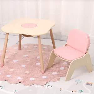 Set Furnitur Kayu Multifungsi Anak, Meja dan Kursi untuk Ruang Bermain Anak Balita 2020