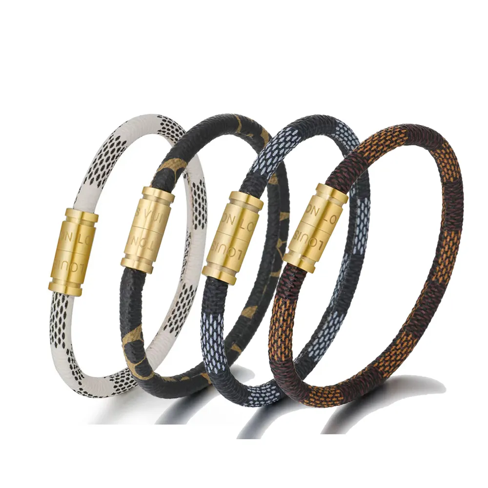 Herrenarmband minimalistisches handgewebtes lederseil edelstahl herren- und damen-paar-armband herren luxus