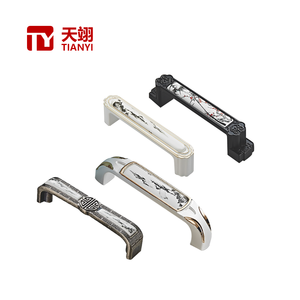 Ink Style Ceramic Design Cabinet Handle for Kitchen Dresser Hotel Furniture Hardware Accessories for <strong>Bedroom</strong> Office Drawer - Product Image 1
