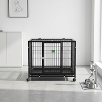 Cage pliable robuste pour chien, grande capacité, respirante, avec plateau en plastique solide thermolaqué, pour intérieur et extérieur - Vente en gros usine