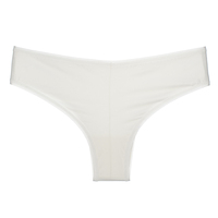 Logo personnalisé tailles supplémentaires couleurs unies jeunes filles sous-vêtements pour femmes string et culotte string en coton de style brésilien