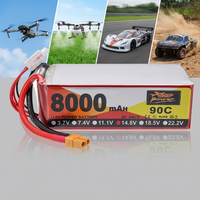 Batterie Lipo RC haute capacité 4S 14.8V 8000MAH 9500MAH 10000MAH, batterie au lithium pour drone de grande taille, quadricoptère, voiture de course