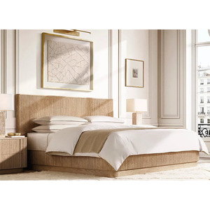 เตียงโรงแรมขนาดควีนไซส์และขนาดคิงไซส์เฟอร์นิเจอร์ห้องนอนไม้เนื้อแข็งสำหรับใช้ในอพาร์ตเมนต์สไตล์อเมริกันที่ทันสมัย - Product Image 2