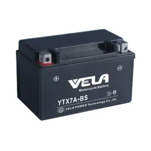 YTX7A-BS 12v7ah סוללת אופנוע טעונה רטובה סוללת MF