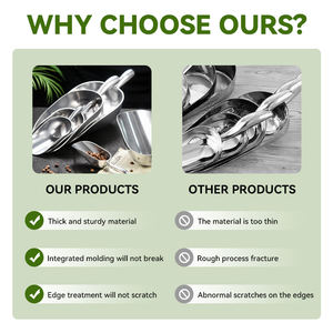 Pala de Hielo de Aluminio, Pala de Metal, Accesorios de Bar, para Harina, Dulces, Cereales, Bodas, Fiestas, Herramienta de Cocina - Product Image 5