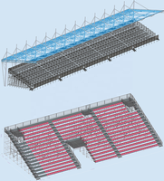 Sièges de tribune portables en fer, gradins pour stades de football, gradins d'occasion à vendre