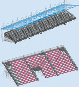 Outdoor Temporary Bleacher Metal Grandstand Temporary Grand Grandstand Outdoor Demountable Scaffolding Bleacher Football Stadium - Product Image 1