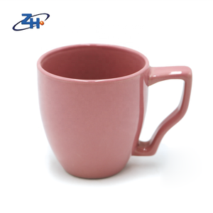Пользовательские Розовый Цвет Глазурованная Керамическая кофейная кружка со специальной ручкой кружка для воды - Product Image 1