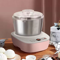 Nouveau mixeur domestique en acier inoxydable de 5 L avec moteur en cuivre pur, faible bruit, idéal pour la pâte à pain et la farine en cuisine.