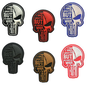 パニッシャーバッジパッチ新しい屋外戦術PVCフックループアームバンドDIYルミナス衣料品バックパックパッチ - Product Image 4