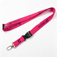 Lanière personnalisée en polyester jacquard avec logo, boucle de sécurité détachable, sangle de cou durable et légère, porte-badge pour expositions