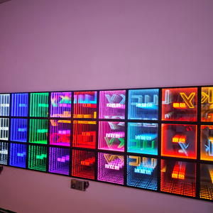 Multy CAMBIO DE Color Infinity <span class=keywords><strong>Abyss</strong></span> espejo LED decoración luminosa caja de luz lámpara de noche 3D caja de luz Digital señalización escenario de baile - Product Image 1