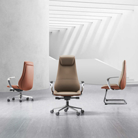 Chaise de bureau de direction pivotante de luxe moderne, dossier haut, en PU, mobilier, chaise de bureau ergonomique, silla ergonomica oficina