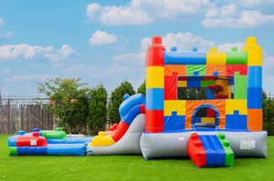 <strong>Inflatable</strong> Bouncer Building Blocks <strong>Slide</strong> <strong>Inflatable</strong> <strong>Slides</strong> with Blower Kids Adults for Sale - Product Image 6