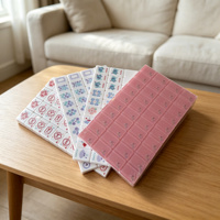 Jeu de Mahjong américain portable en acrylique 3 couches, motif papillon rose, avec tuiles imprimées exquises, pour le jeu quotidien en famille ou lors de fêtes à la maison