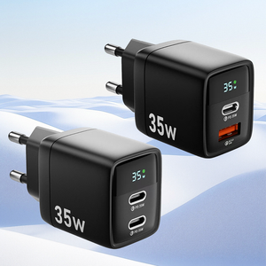 Produits tendance 2026 : Chargeur rapide multi-ports GaN 35W avec affichage numérique, fabricant de chargeurs USB Type-C, prise UK - Product Image 2