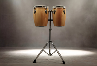 Professional Mini Conga Drum Set with Heavy Duty Stand Hand Percussion Latin Bongo Drums for Adults Kids Beginners