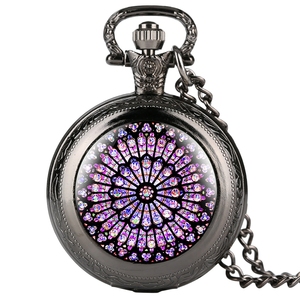 Collier Pendentif Horloge Souvenirs Cadeaux pour Hommes Femmes Cathédrale <span class=keywords><strong>Notre</strong></span>-<span class=keywords><strong>Dame</strong></span> <span class=keywords><strong>de</strong></span> <span class=keywords><strong>Paris</strong></span> Montre <span class=keywords><strong>de</strong></span> Poche - Product Image 4