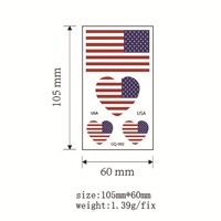 Exclusivité transfrontalière 2026 : Autocollants de tatouage drapeau national, imperméables, résistants à la transpiration, imprimés par transfert d'eau, pour le visage des supporters