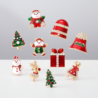 Breloque multifonctionnelle en métal pour femme, marque DK, motif bonhomme de neige et strass, pour chaussures, décorations, accessoires vestimentaires et coques de téléphone