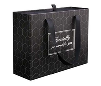 Impression personnalisée Boîte cadeau en carton dur coulissante de luxe avec tiroir Emballage avec poignée en corde