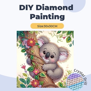 DIY 30X30CM <span class=keywords><strong>Koala</strong></span> Decoración del Hogar Pintura de Diamantes con Forma Irregular Kits de Pintura de Diamantes Modernos para Decoración de Pared - Product Image 1