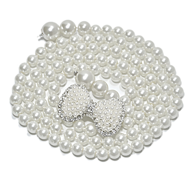 Ceinture élégante En Perles Et Biscuits Pour Femme,fausse Perle,ceinture élastique En Cristal