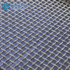 Hightop Mill Kết Thúc Trang Trí Kiến Trúc 304 316 <span class=keywords><strong>SS</strong></span> Vòng Dây Lưới Kim Loại Crimped Dệt Lưới Cho Nhà Bếp Cửa - Product Image 2