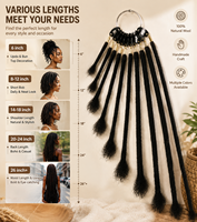 Échantillons de dreadlocks au crochet en laine 100% naturelle brésilienne, faits à la main, Remy, double trame machine, pour tressage et personnalisation